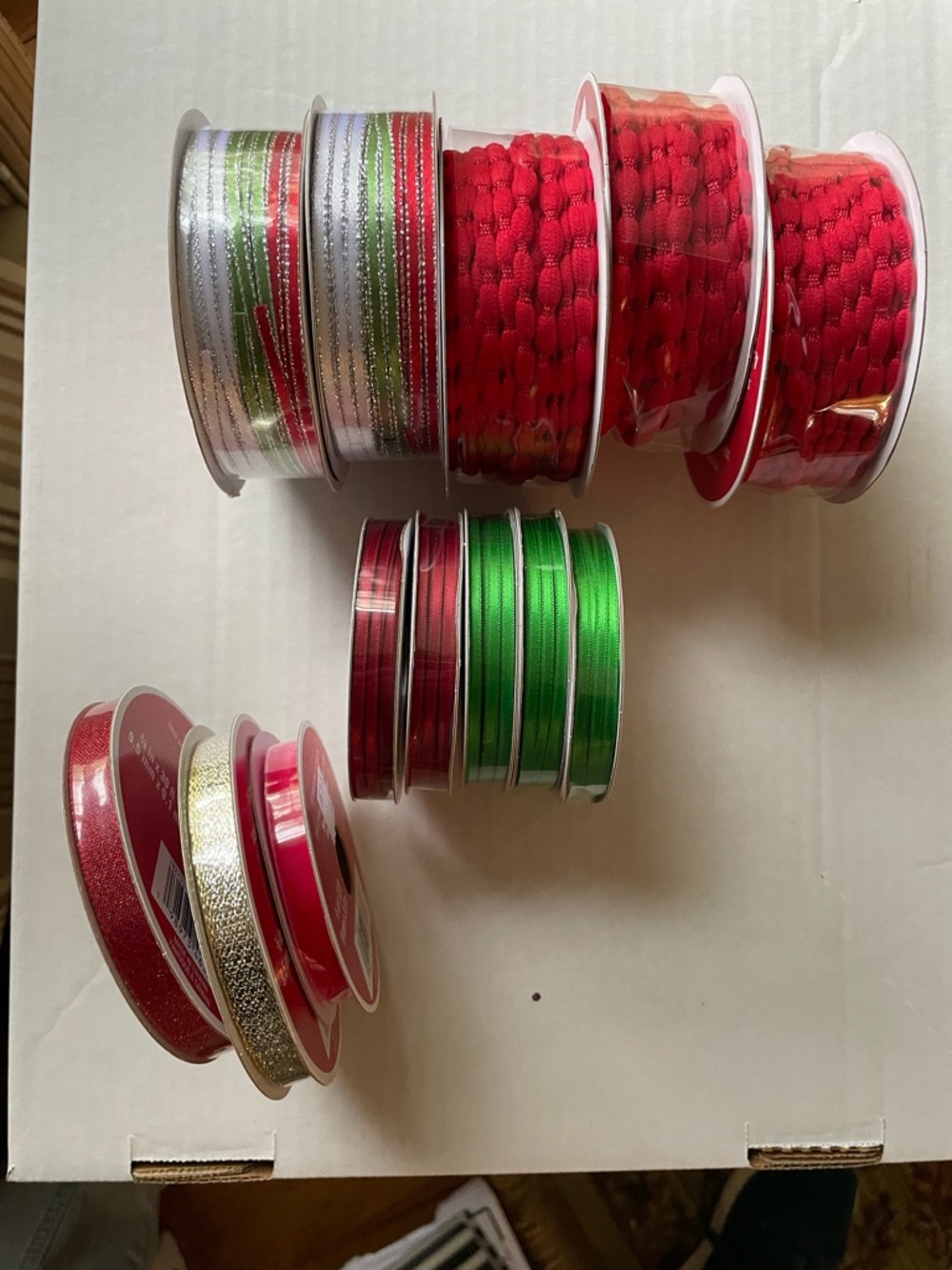 Celebrate brand of assorted Red & Green Ribbon Spools